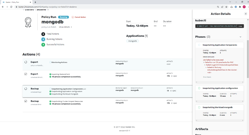 Como Instalar Kasten K10 en Azure AKS — captura 13