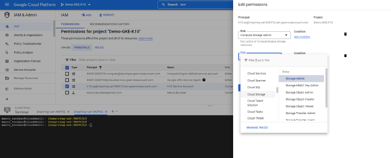Como Instalar Kasten K10 en Google GKE — captura 6