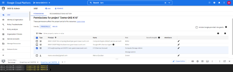 Como Instalar Kasten K10 en Google GKE — captura 7