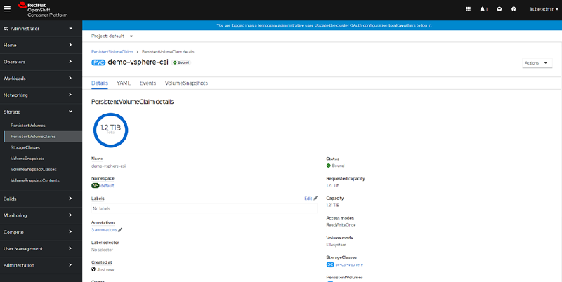 Como Instalar vSphere CSI Driver en RedHat OpenShift 4.x — captura 14