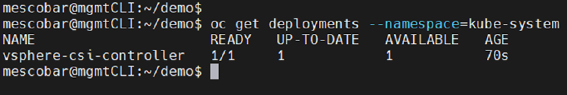 Como Instalar vSphere CSI Driver en RedHat OpenShift 4.x — captura 7