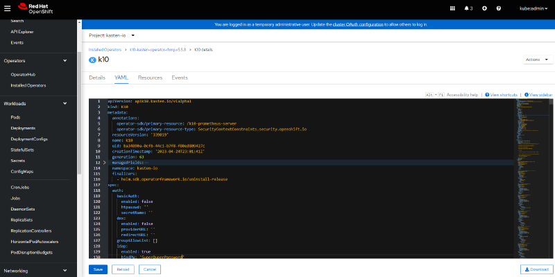 Como Integrar Active Directory con Kasten K10 y OpenShift
