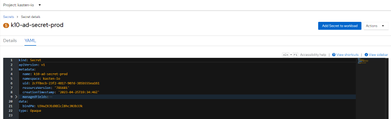 Como Integrar Active Directory con Kasten K10 y OpenShift — captura 14