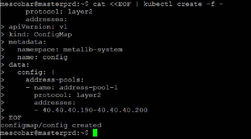 Instalar Cluster de Kubernetes con vSphere CSI — captura 12