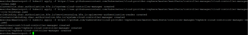 Instalar Cluster de Kubernetes con vSphere CSI — captura 13
