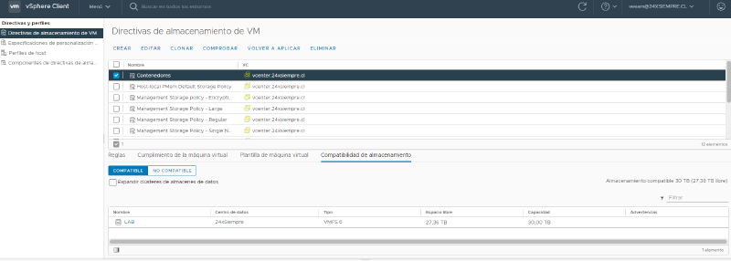 Instalar Cluster de Kubernetes con vSphere CSI — captura 16