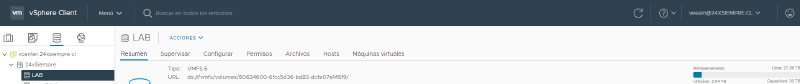 Instalar Cluster de Kubernetes con vSphere CSI — captura 17