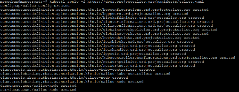 Instalar Cluster de Kubernetes con vSphere CSI — captura 8