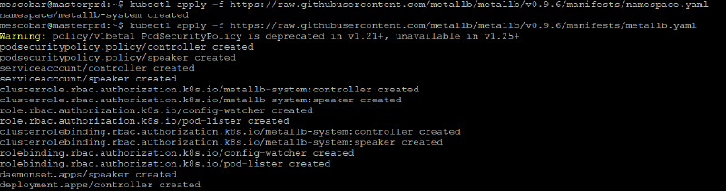 Instalar Cluster de Kubernetes con vSphere CSI — captura 10