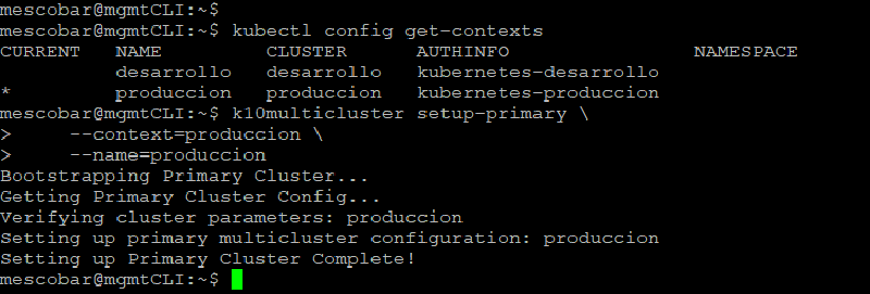 Instalar Kasten Multi-Cluster Manager — captura 13