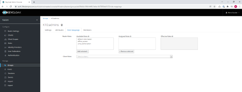 Kasten RBAC Multi-Tenant Multi-Cluster Keycloak - 1 — captura 28