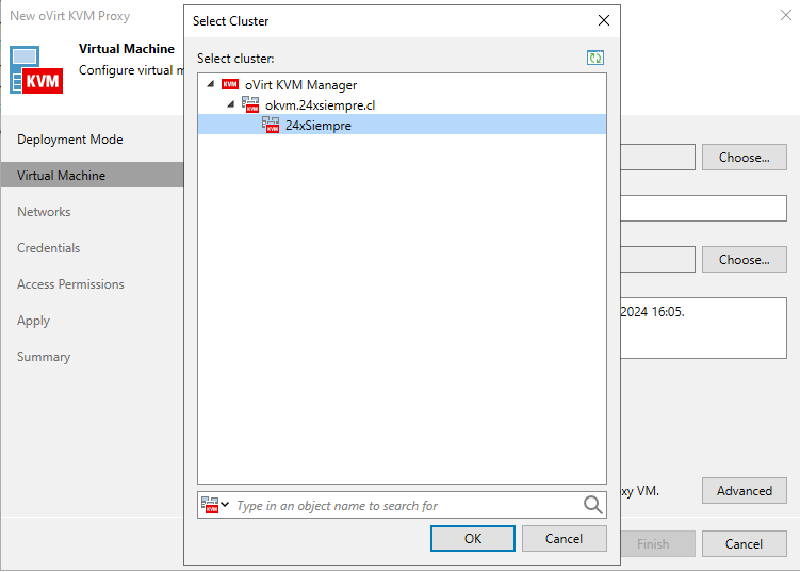 Protegiendo Oracle KVM con Veeam — captura 9