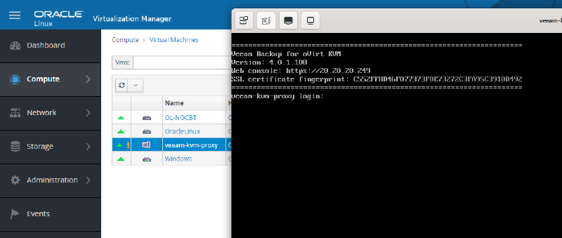 Protegiendo Oracle KVM con Veeam — captura 15