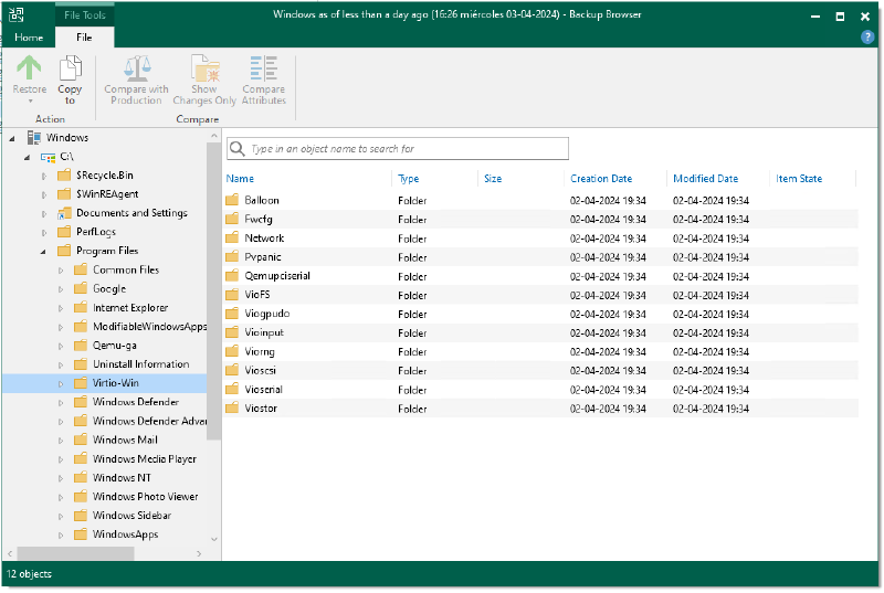 Protegiendo Oracle KVM con Veeam — captura 21