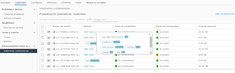 Red Hat OpenShift en vSphere con Kasten — captura 7