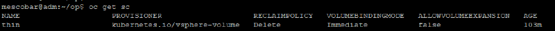 Red Hat OpenShift en vSphere con Kasten — captura 1