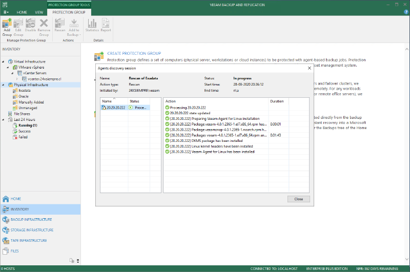Veeam Agent Linux - Oracle Linux / Exadata — captura 2