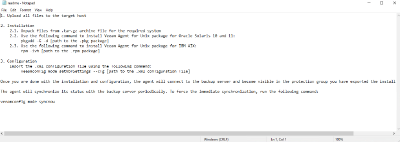 Veeam Agent para Solaris y Veeam 11a — captura 7