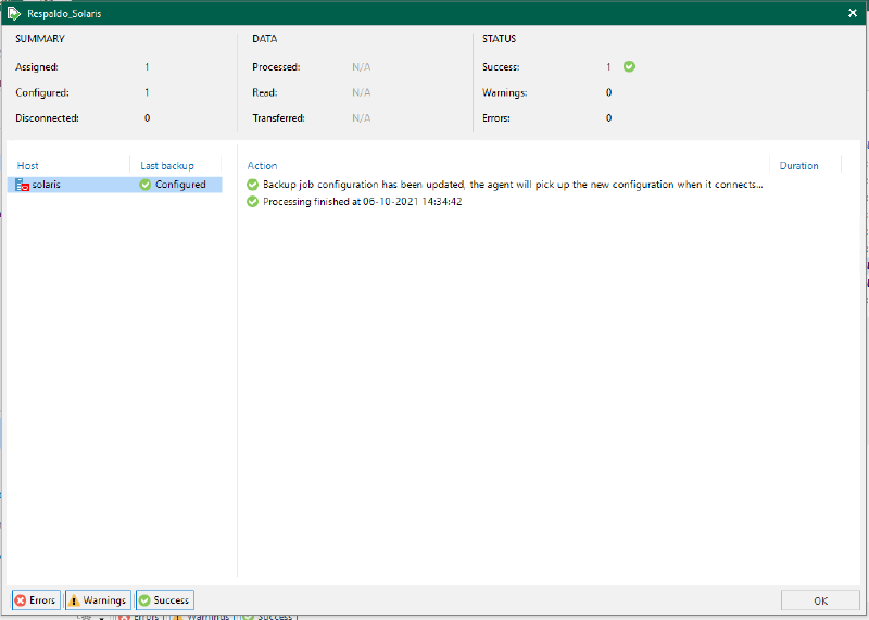 Veeam Agent para Solaris y Veeam 11a — captura 25
