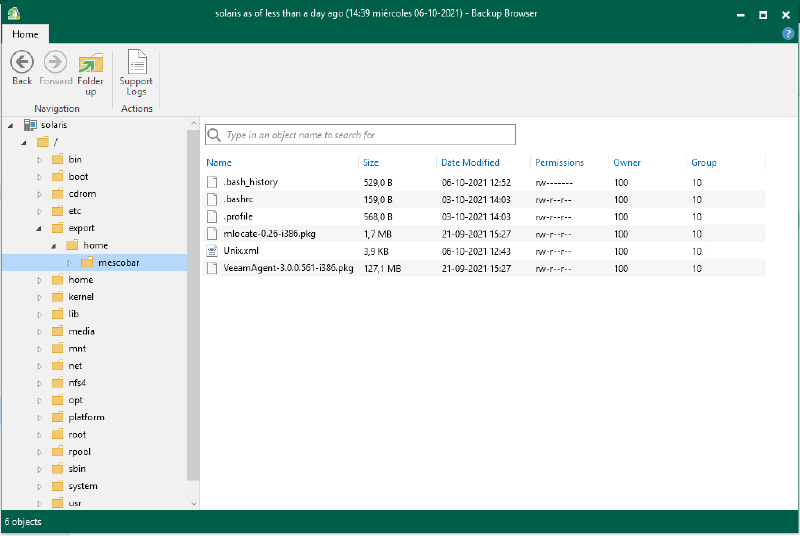Veeam Agent para Solaris y Veeam 11a — captura 28