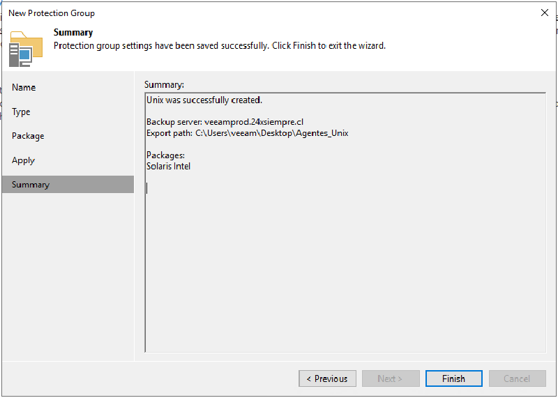 Veeam Agent para Solaris y Veeam 11a — captura 5