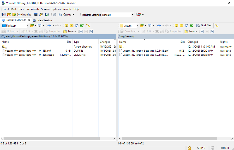 Veeam Backup for Red Hat Virtualization — captura 3
