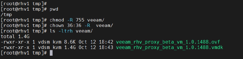 Veeam Backup for Red Hat Virtualization — captura 4