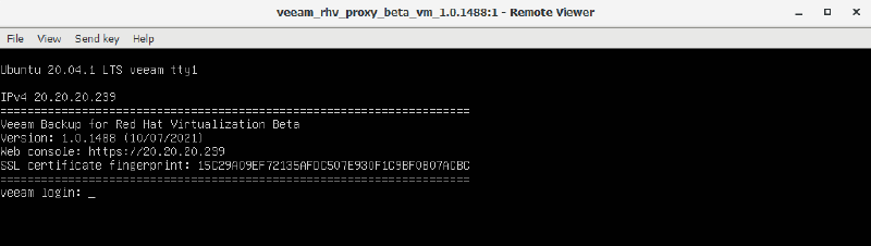 Veeam Backup for Red Hat Virtualization — captura 12