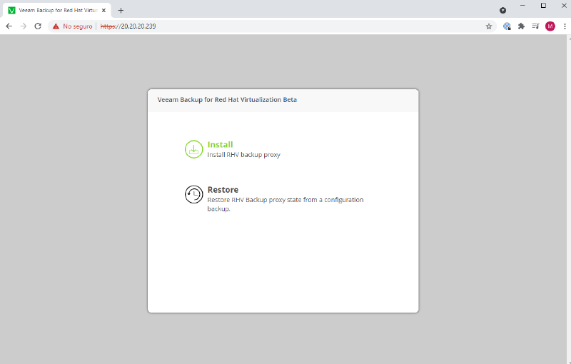 Veeam Backup for Red Hat Virtualization — captura 14