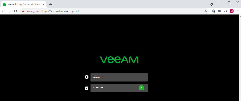 Veeam Backup for Red Hat Virtualization — captura 20