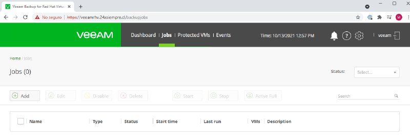 Veeam Backup for Red Hat Virtualization — captura 36