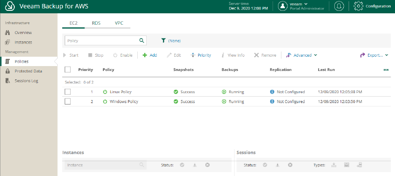 Veeam Backup para AWS v3 — captura 8