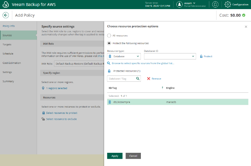 Veeam Backup para AWS v3 — captura 10
