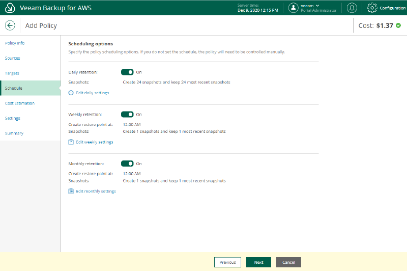 Veeam Backup para AWS v3 — captura 11