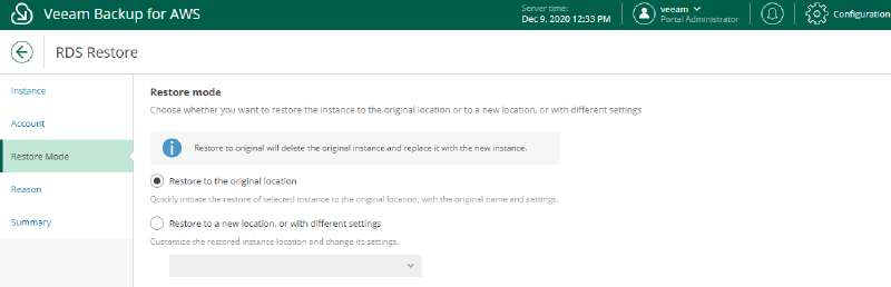 Veeam Backup para AWS v3 — captura 19