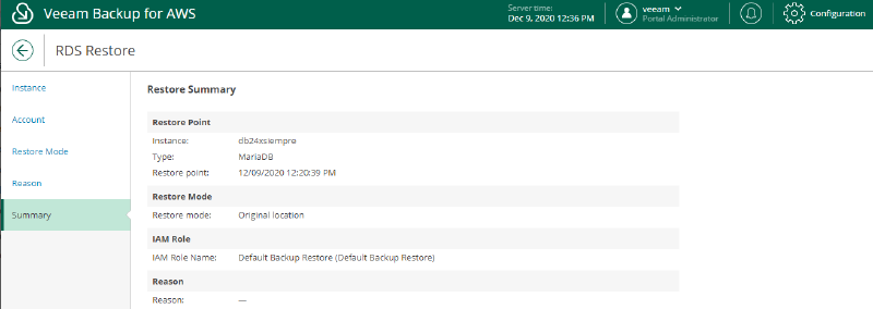 Veeam Backup para AWS v3 — captura 20