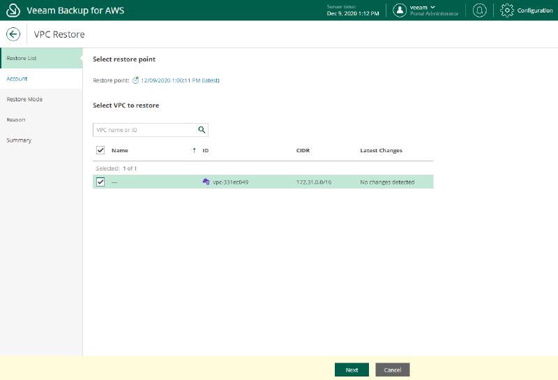 Veeam Backup para AWS v3 — captura 34