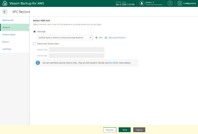 Veeam Backup para AWS v3 — captura 35