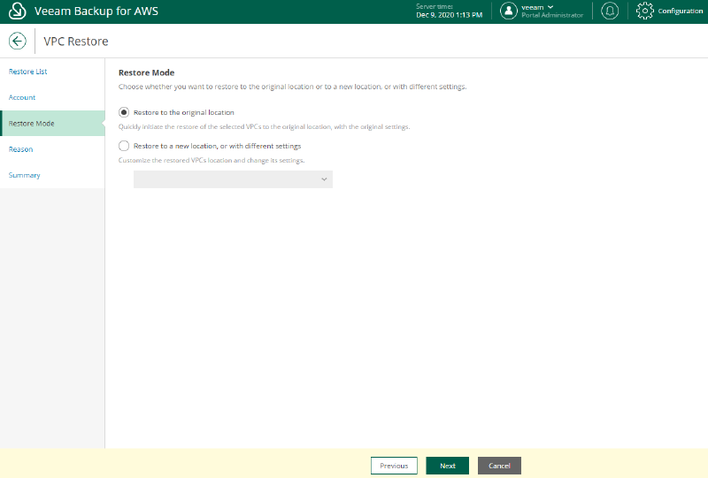 Veeam Backup para AWS v3 — captura 36