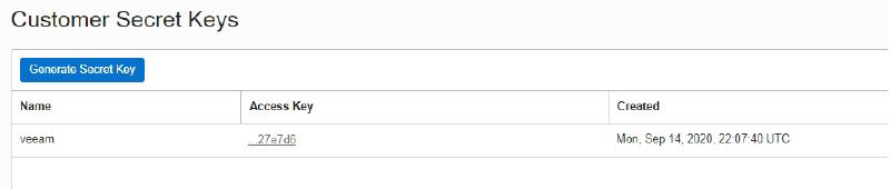 Veeam Capacity Tier           Oracle Cloud Object Storage — O Ckeys 4