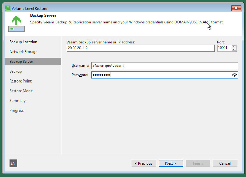 Veeam Citrix Hypervisor /  Xenserver — captura 14