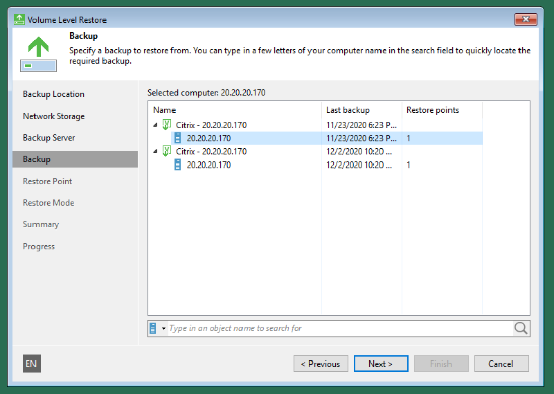 Veeam Citrix Hypervisor /  Xenserver — captura 15
