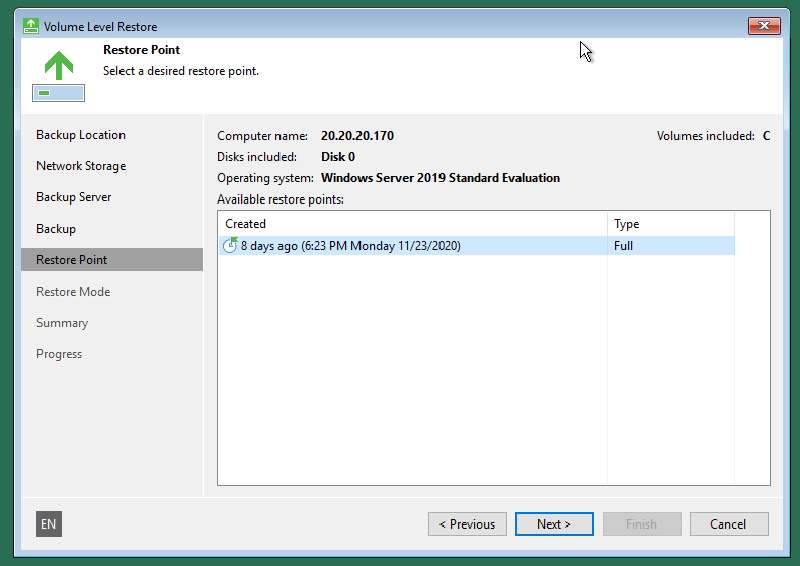 Veeam Citrix Hypervisor /  Xenserver — captura 16