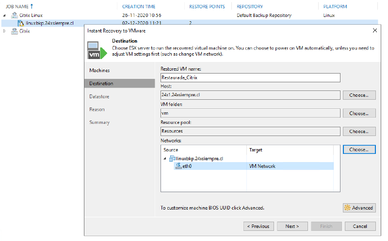 Veeam Citrix Hypervisor /  Xenserver — captura 23
