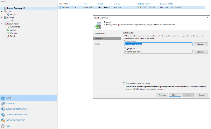 Veeam Citrix Hypervisor /  Xenserver — captura 30