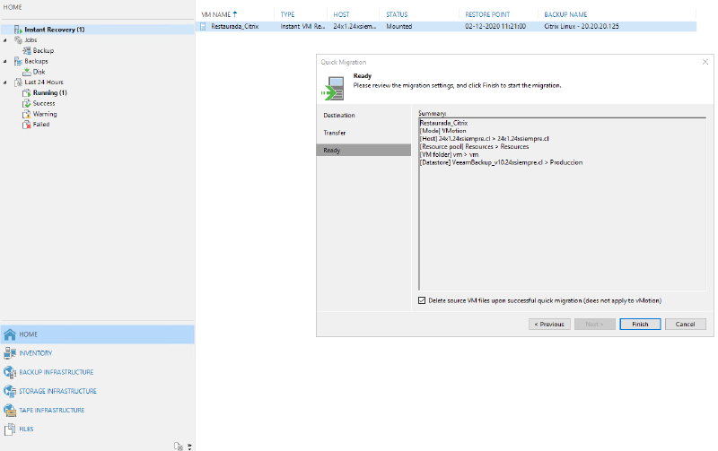 Veeam Citrix Hypervisor /  Xenserver — captura 31