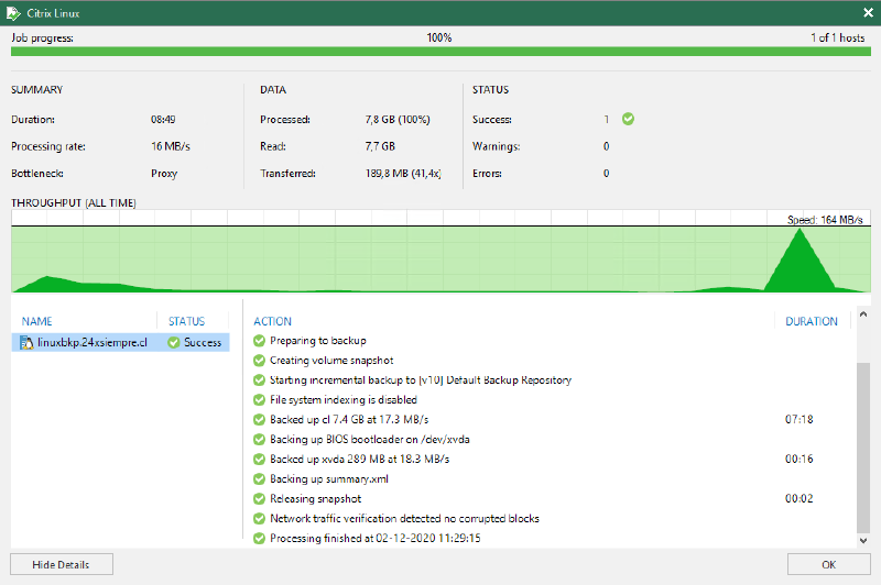 Veeam Citrix Hypervisor /  Xenserver — captura 6