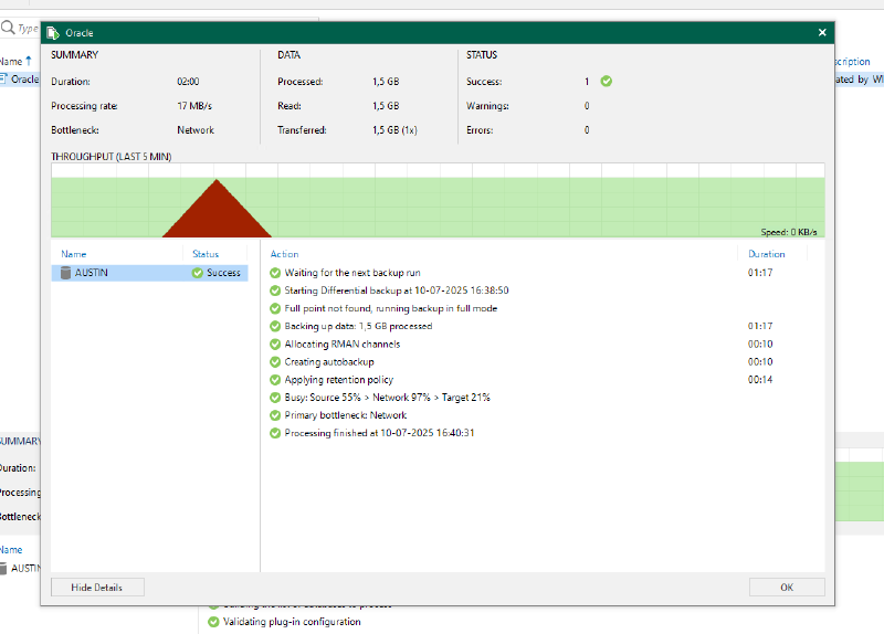 Veeam Explorer Oracle RMAN — captura 13