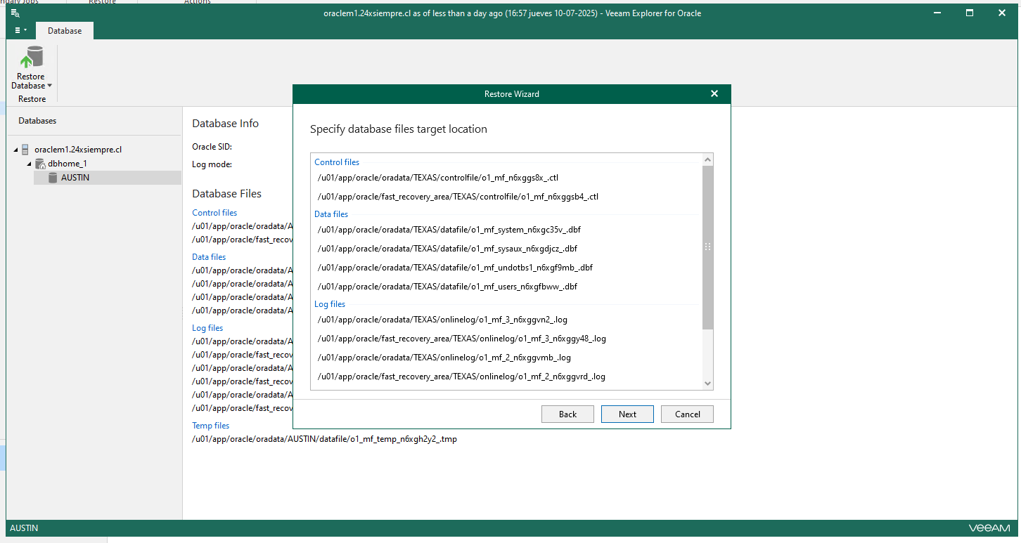 Veeam Explorer Oracle RMAN · 24xSiempre