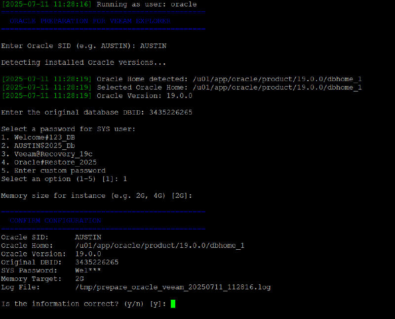 Veeam Explorer Oracle RMAN — captura 30